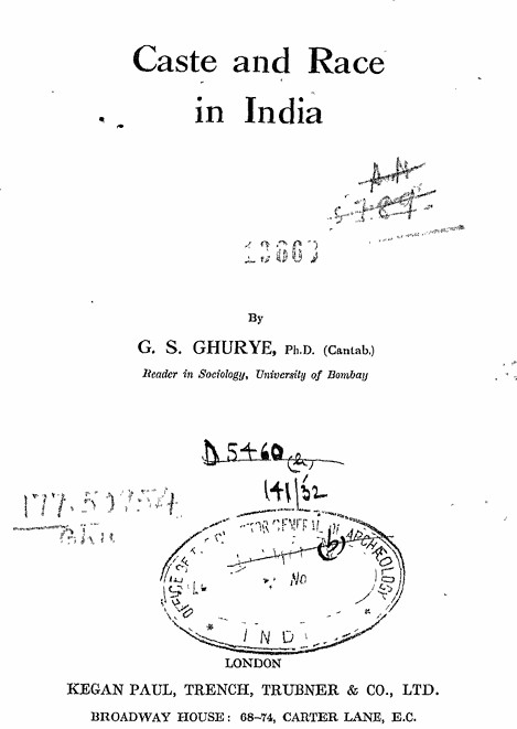 भारत में जाति और नस्ल